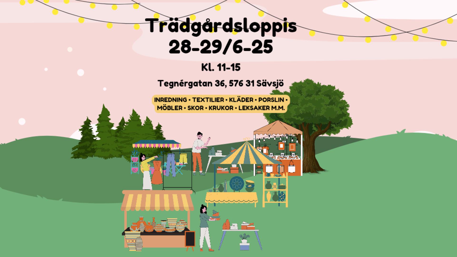 trädgårdsloppis 29-29 juni