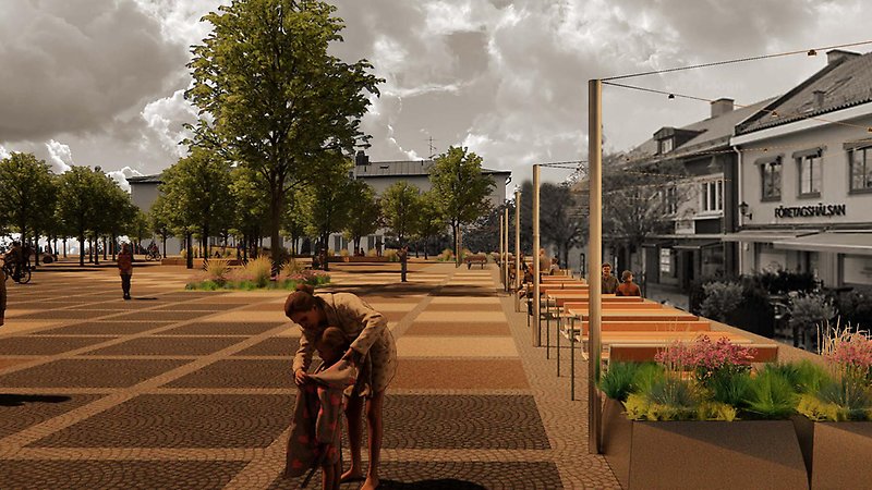 visionsbild över torget