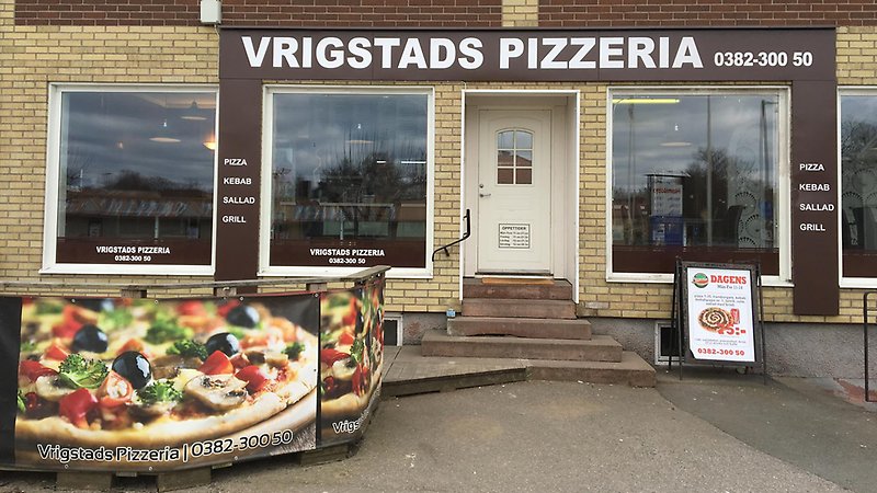 Entré till Vrigstad pizzeria