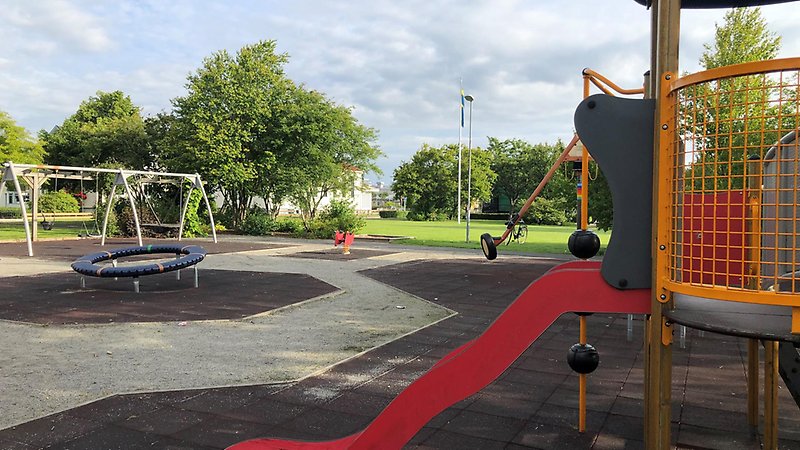 Björnebergsparkens lekplats i Stockaryd.